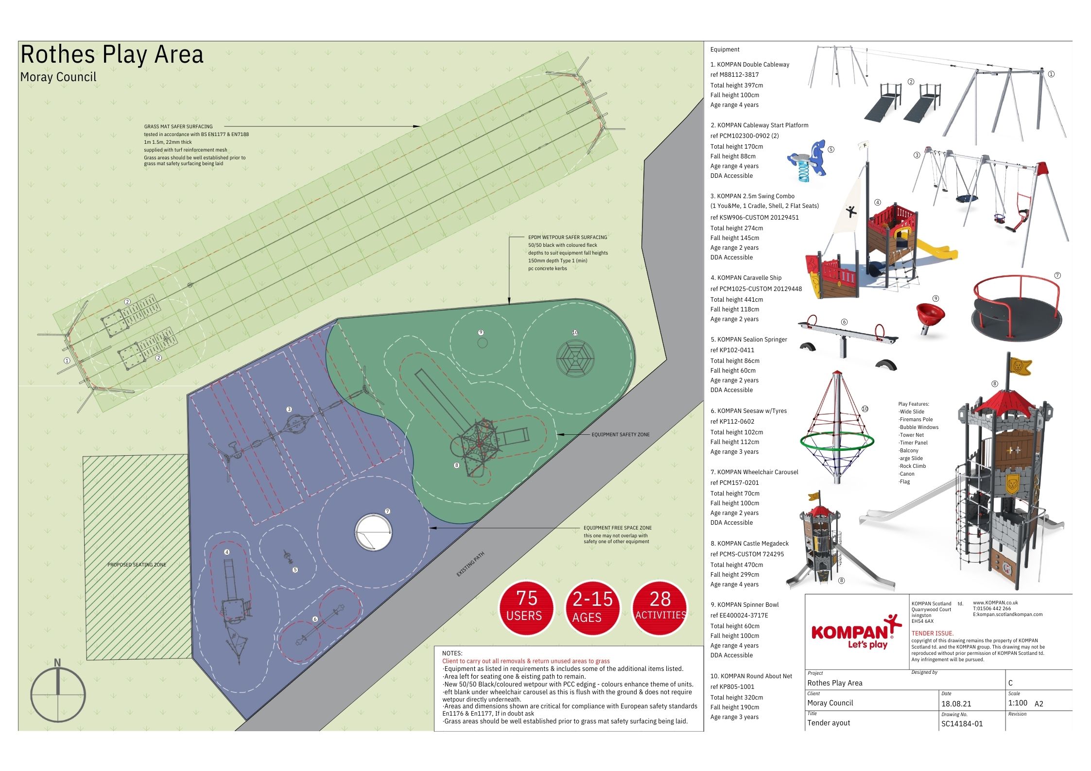 Kompan Playpark Design Layout